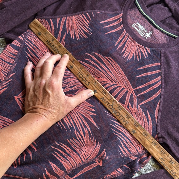 Smartwool Bundle of 2 shirts merino wool zip hoodie crew base layer palm leaf M - Picture 5 of 7